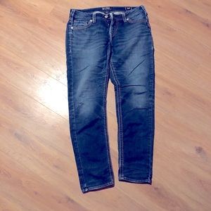 Suki Mid Rise Silver Jeans